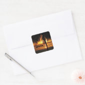 Negril, Jamaica at Sunset スクエアシール (封筒)