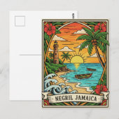 Negril Jamaica Beach ポストカード (正面/裏面)