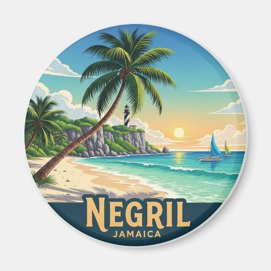 Negril Jamaica Beach マグネット (正面)