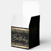 negro elegante para cumple con hojas フェイバーボックス (オープン)