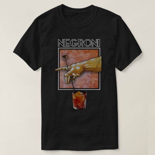NEGRONIアルアー素晴らしトバーテンダー Tシャツ (デザイン正面)