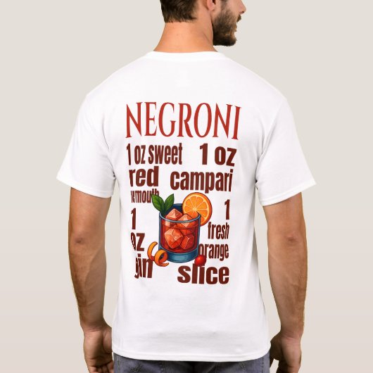 Negroni T-Shirt – Bold Italian Aperitif Tシャツ (裏面)