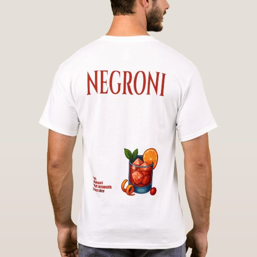 Negroni T-Shirt – Bold Italian Aperitif Tシャツ (裏面)