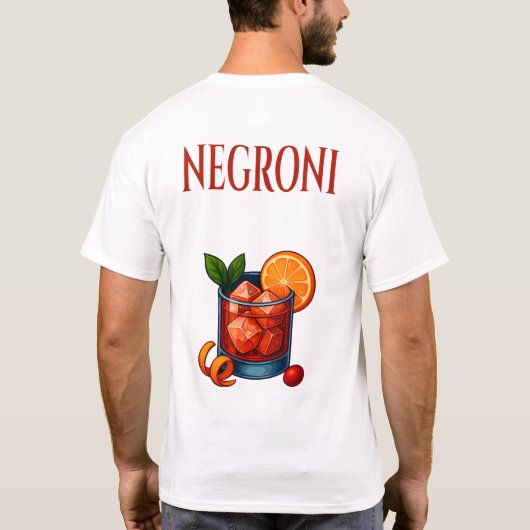 Negroni T-Shirt – Bold Italian Aperitif Tシャツ (裏面)