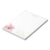 Nehemiah 8:10フローラ水彩メモ帳 ノートパッド (回転)