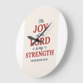 Nehemiah 8:10  ラージ壁時計 (傾斜)