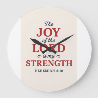 Nehemiah 8:10  ラージ壁時計