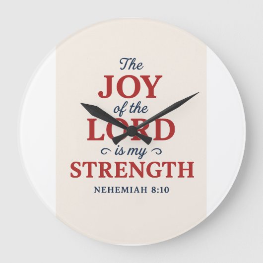 Nehemiah 8:10  ラージ壁時計 (正面)