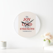 Nehemiah 8:10  ラージ壁時計 (ホーム)