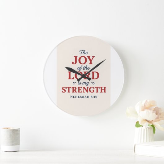 Nehemiah 8:10  ラージ壁時計 (ホーム)