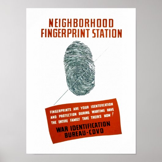 Neigborhood Fingerprint Station ポスター (正面)