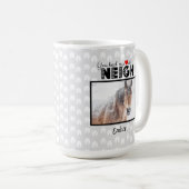 Neigh Photo Horseで私のハートを名前をカスタムするした コーヒーマグカップ (正面右)