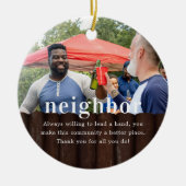 Neighbor | Sentimental Photo Keepsake Christmas セラミックオーナメント (正面)