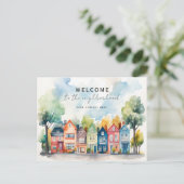 Neighborhood パーソナライズされた Realtyへようこそ ポストカード (スタンド正面)