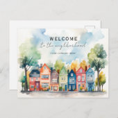 Neighborhood パーソナライズされた Realtyへようこそ ポストカード (正面/裏面)