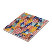 Neighborhood Block City Houses Pattern タイル (側面)