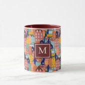 Neighborhood Block City Houses Pattern マグカップ (中央)
