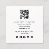 Neighborhood Block City Houses QR Code スクエア名刺 (裏面)