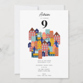 Neighborhood Block Party Kids Birthday 招待状 (正面)