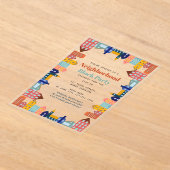 Neighborhood Block Party Meet Your Neighbors アクリル招待状 (レイダウン)