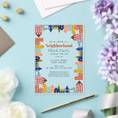 Neighborhood Block Party Meet Your Neighbors アクリル招待状 (インサイチュ (ウェディング))