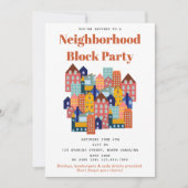 Neighborhood Block Party Meet Your Neighbors 招待状 (正面)