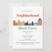 Neighborhood Block Party Meet Your Neighbors 招待状 (正面)