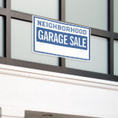 Neighborhood Garage Sale Banner 2.5' X 4' 横断幕 (ビルの外側)