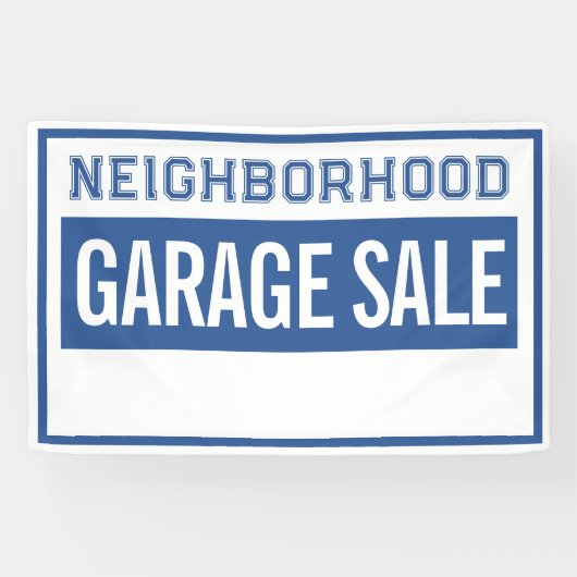 Neighborhood Garage Sale Banner 2.5' X 4' 横断幕 (横)