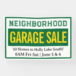 Neighborhood Garage Sale Banner 2.5' X 4' 横断幕