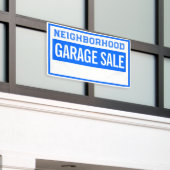 Neighborhood Garage Sale Banner 2.5' X 4' 横断幕 (ビルの外側)