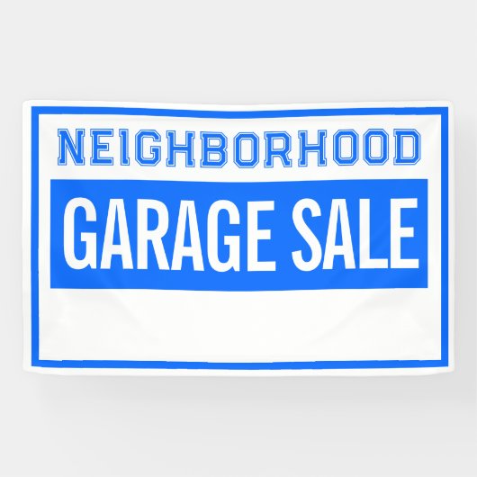 Neighborhood Garage Sale Banner 2.5' X 4' 横断幕 (横)