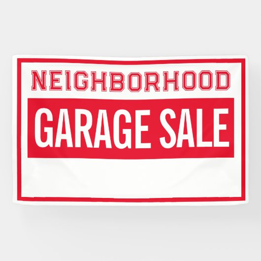 Neighborhood Garage Sale Banner 2.5' X 4' 横断幕 (横)