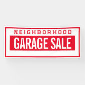 Neighborhood Garage Sale Banner 2.5' X 6' 横断幕 (横)
