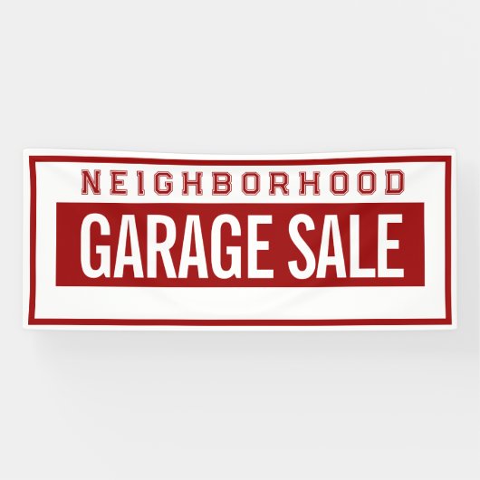 Neighborhood Garage Sale Banner 2.5' X 6' 横断幕 (横)