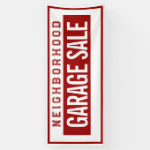Neighborhood Garage Sale Banner 2.5' X 6' 横断幕 (縦)