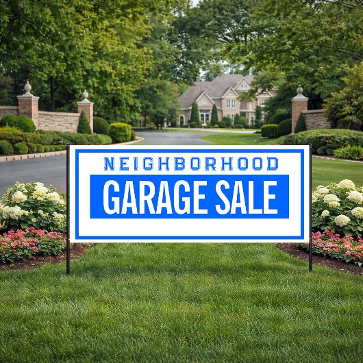 Neighborhood Garage Sale Banner 2.5' X 6' 横断幕