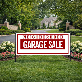 Neighborhood Garage Sale Banner 2.5' X 6' 横断幕