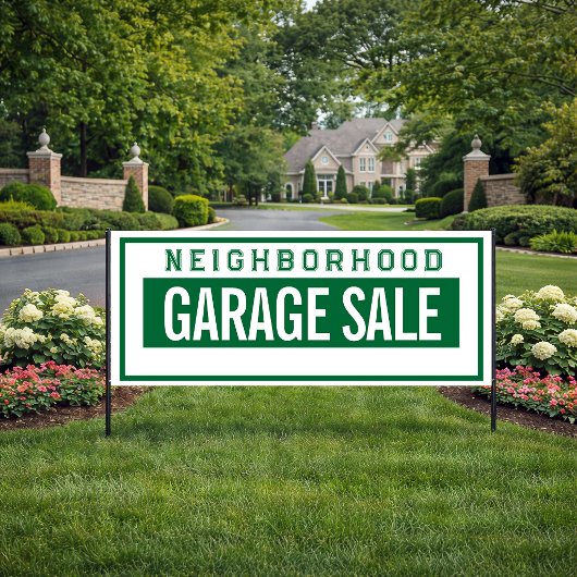 Neighborhood Garage Sale Banner 2.5' X 6' 横断幕