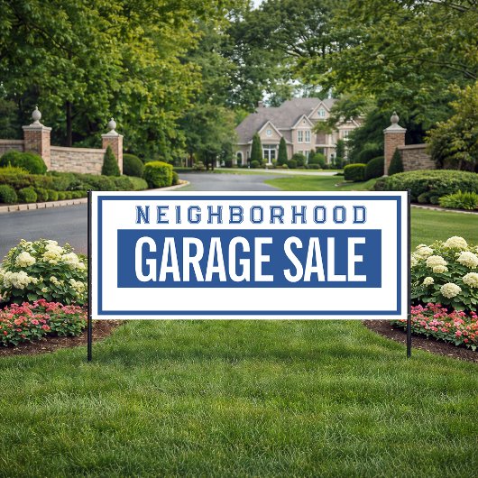 Neighborhood Garage Sale Banner 2.5' X 6' 横断幕