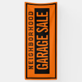 Neighborhood Garage Sale Banner 2.5' X 6' 横断幕 (縦)