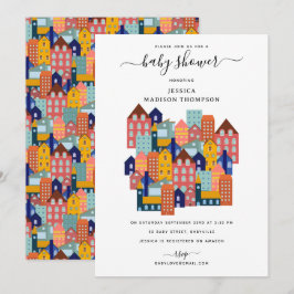 Neighborhood House Baby Shower 招待状