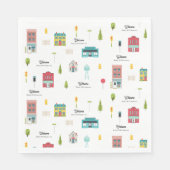 Neighborhood Patternベビーシャワーへようこそ スタンダードランチョンナプキン (正面)