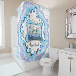 Neighbors For Dinner | Party Invitation シャワーカーテン