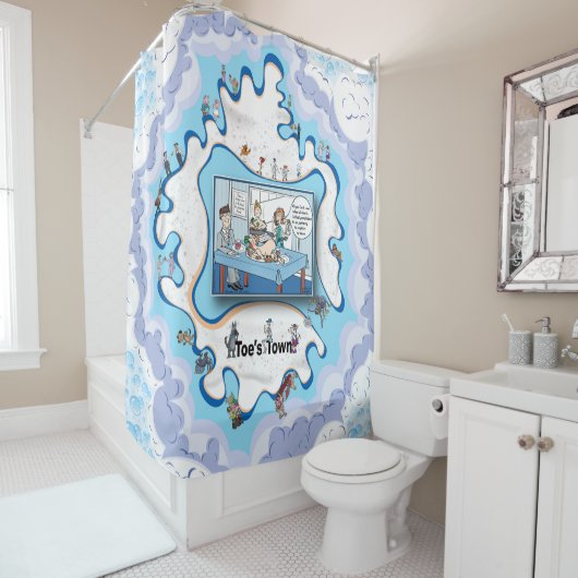 Neighbors For Dinner | Party Invitation シャワーカーテン (インサイチュ)