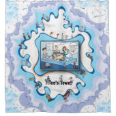 Neighbors For Dinner | Party Invitation シャワーカーテン (正面)