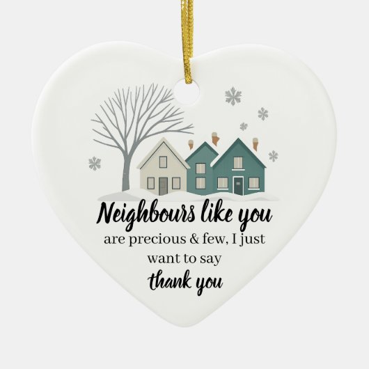 Neighbours Like You Ornament | Thank You Christmas セラミックオーナメント (正面)