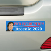 NEIL BREEN END CORRUPTIONのパロディキャンペーンのステッカー バンパーステッカー (車上)