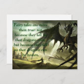 Neil Gaiman Quote on Fairytales ポストカード (正面/裏面)