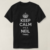 NEIL Gift Name Keep Calm Funny Personalized Joke M Tシャツ (デザイン正面)